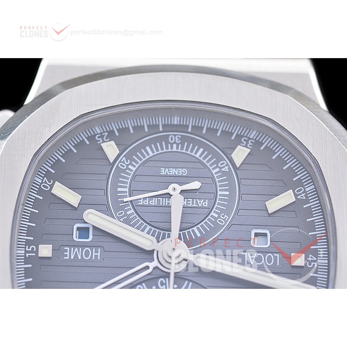 PP 5990 103S PPF Nautilus 5990 Travel Time Chronograph SS SS Blue