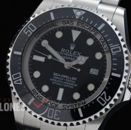 0 0 0 0 0 0 0 0 0 0 RLSD00821 QF 44mm Deepsea 136660 SS/SS Black DD 3235 72 Hrs Reserve - Free Sprung Movement