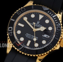 0 0 0 0 0 0 RYM-42-052W QF V2 904 Steel 2023 Champagne Gold Yachtmaster 42 226658 Men Oysterflex CER/YG/RU Black VR 3235 - Extra Weighted