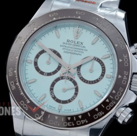 RLDS-126505-007W QF 904L Steel 50th Anniversary Daytona 126508 SS/SS Ice Blue Sticks 4131 Superclone - 72 Hours Power Reserve Movement / Extra Weighted - Free Sprung Movement