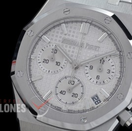 AP26240-151 ZF Royal Oak Chronograph 26240 SS/SS White DD-4401, 1-1 Replication