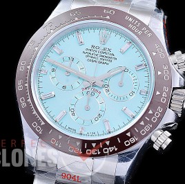 0 0 0 RLDS-4130-862W QF V3 904L Steel Daytona 116506BLDO 50 SS/CER/SS Ice Blue Baguette 4130 Superclone - 72 Hours Power Reserve Movement / Extra Weighted 