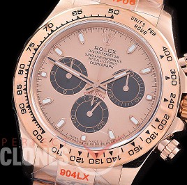 0 0 0 RLDFR-4130-845W QF V3 904L Steel Daytona 116505 RG/RG Rose Gold Sticks 4130 Superclone - 72 Hours Power Reserve Movement / Extra Weighted 