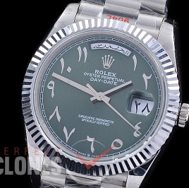 R40DDS00247R GMF Daydate 40mm 228239 904 Steel SS/SS Fluted Mint Green Arabic Special Edition A-2836