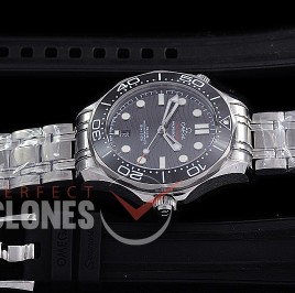 0 0 0 0 0 OM300M-071S ANF/OXF Seamaster Diver 300M SS/SS Black Asian 2824 Mod 8800 Free Rubber Strap 