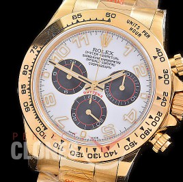 0 0 0 RLDF-4130-876 QF V2 904L Steel Daytona 116508 YG/YG White Numerals 4130 Superclone - 72 Hours Power Reserve Movement 