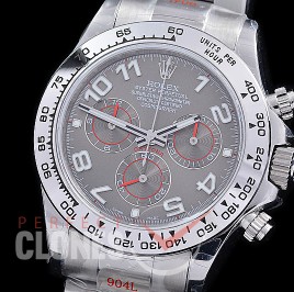 0 0 0 RLDS-4130-883 QF V3 904L Steel Daytona 116509 SS/SS Grey Numeral 4130 Superclone - 72 Hours Power Reserve Movement