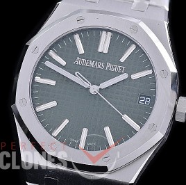 AP15510-015 ZF AP15510ST 50th Anniversary Royal Oak Automatic SS/SS Khaki Green Asian Clone Calibre 4302 28800bph