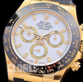 0 0 0 RLDF-4130-201R Gold-F 904L Steel Daytona 116518LN YG/CER/RU White Sticks 4130 Superclone - 72 Hours Power Reserve Movement / New Age Thick Nano-Plated