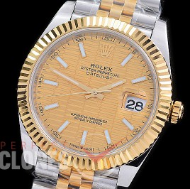 R41DJT-3235-508 GSF Datejust 41mm 126333 SS/YG Fluted/Jubilee Gold Fluted Diam VR 3235 Extra Weighted Casework