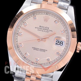R41DJTR-3235-515S GSF Datejust 41mm 126331 SS/RG Smooth/Jubilee Rose Gold Diam VR 3235 Extra Weighted Casework