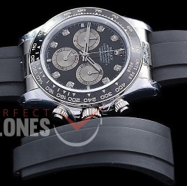 0 0 0 0 RLDS-126519-112W QF 904L Steel Daytona 126519LN SS/SS Black Diamonds 4131 Superclone - 72 Hours Power Reserve Movement / Extra Weighted