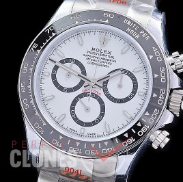 0 0 0 0 RLDS-126500-111W QF 904L Steel Daytona 126500LN SS/SS White Sticks 4131 Superclone - 72 Hours Power Reserve Movement / Extra Weighted