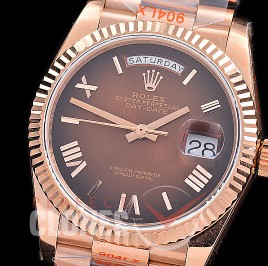 0.0 0 0 0 0 0 R36DDR00329 BPF Extra Weighted Daydate 40mm 128235 904 Steel RG/RG Fluted Bez Brown Ombre Roman A-2836