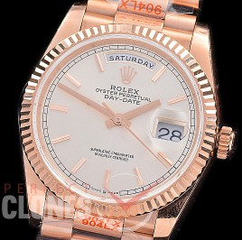 0.0 0 0 0 0 0 R36DDR00301S BPF Extra Weighted Daydate 40mm 128235 904 Steel RG/RG Fluted Bez Silver Sticks SH 3255