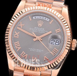 0.0 0 0 0 0 0 R36DDR00322S BPF Extra Weighted Daydate 40mm 128235 904 Steel RG/RG Fluted Bez Grey Diamonds SH 3255