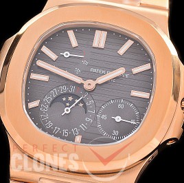 0 0 0 0 PP-5712-008S PPF V2 Nautilus 5712/1R Date/Moon Phase Power Reserve RG/RG Brown Asian Clone Calibre 320 PS IRM C LU 