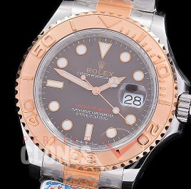 0 0 0 0 0 0 RYMENT00992 C-Plus F 904L Steel Yachtmaster 126621 Men SS/RG/SS Brown 3235