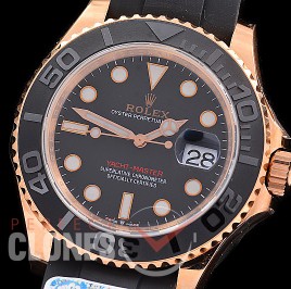 0 0 0 0 0 RYMENR00051 C-Plus F 904 Steel 126655 Yachtmaster Everose Men RG/RU Black A-3235