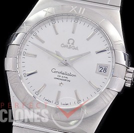 0 0 0 0 OMCON-39-101 M+S-F Constellation Co Axial SS/SS Silver Sticks Calibre 8500 Superclone