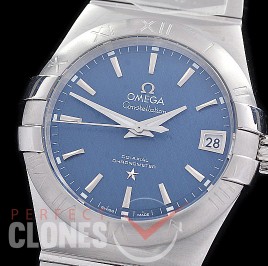 0 0 0 0 OMCON-39-109 M+S-F Constellation Co Axial SS/SS Blue Texturized Sticks Calibre 8500 Superclone
