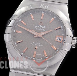 0 0 0 0 OMCON-39-108R M+S-F Constellation Co Axial SS/SS Grey Texturized Sticks Calibre 8500 Superclone