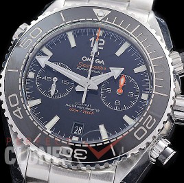 0 0 0 0 0 OMCPOC45-001 M+S-F Planet Ocean Chrono SS/SS Black A-7750 Mod to Calibre 9900 Functions 