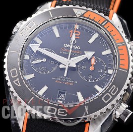 0 0 0 0 0 OMCPOC45-002R M+S-F Planet Ocean Chrono SS/RU Black A-7750 Mod to Calibre 9900 Functions 