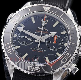 0 0 0 0 0 OMCPOC45-001R M+S-F Planet Ocean Chrono SS/RU Black A-7750 Mod to Calibre 9900 Functions 