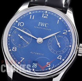 0 0 0 0 0 0 IWP7D00014 APS-F Portugieser Automatic 42 7 Days IW501704 SS/LE Blue A-52011