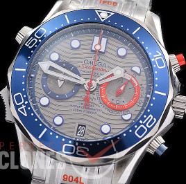 0 0 0 0 0 OMSEC-0102 Seamaster 300m Professional Chronograph America's Cup Edition SS/SS Grey OS20 Quartz 