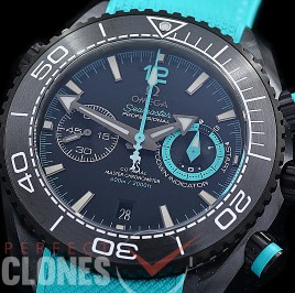 0 0 0 0 0 OMCPOC45-DB-101 M+S-F Planet Ocean Deep Black Chrono ETNZ CER/RU Black A-7750 Mod to Calibre 9900 Functions 