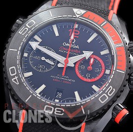 0 0 0 0 0 OMCPOC45-DB-105 M+S-F Planet Ocean Deep Black Chrono Volvo Ocean Race CER/RU Black A-7750 Mod to Calibre 9900 Functions 