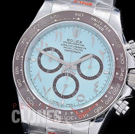 0 0 0 0 RLDS-126506-103 QF 904L Steel Daytona 126506 SS/SS Ice Blue Arabic 4131 Superclone - 72 Hours Power Reserve Movement