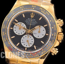 0 0 0 0 RLDF-126528-101 QF 904L Steel Le Mans Daytona 126528LN YG/YG Black Sticks 4132 Superclone - 72 Hours Power Reserve Movement 