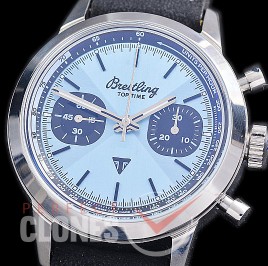 BLTT-111L Top Time Trumph Chronograph Limited Edition SS/SS Light Blue Sticks Asia 7750
