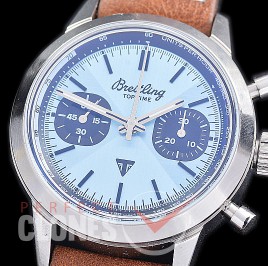 BLTT-112L Top Time Triumph Chronograph Limited Edition SS/SS Light Blue Sticks Asia 7750