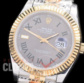 R41DJT-218 NF 904 Steel 126333 SS/YG Fluted/Jubilee Dark Rhodium Grey Roman A-2813 - Special Offer 