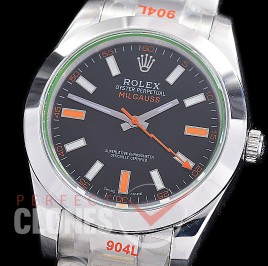 0 0 0 0 RLM00121 NF V5 904 Steel Milgauss 116400GV SS/SS Black A-2813 - Noob Special Offer 