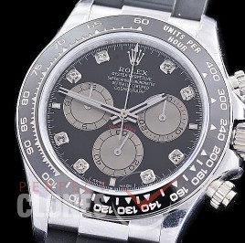 0 0 0 0 RLDS-126519-112RW QF 904L Steel Daytona 126519LN SS/SS Black Diamonds 4131 Superclone - 72 Hours Power Reserve Movement / Extra Weighted