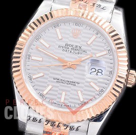 R41DJTR-208 NF 904 Steel 126331 SS/RG Fluted/Jubilee Silver Fluted Sticks A-2813 - Special Offer 