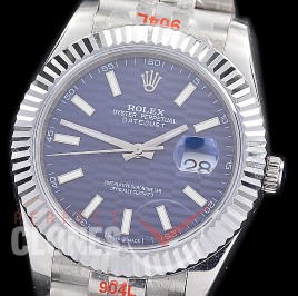 R41DJS-208 NF 904 Steel 126334 SS/SS Fluted/Jubilee Blue Fluted Sticks A-2813 - Special Offer 