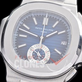 0 0 0 0 0 PP-5980-003S 3KF Nautilus 5980 Chronograph SS/SS Blue Asian Clone Calibre CH28-520 C