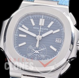 PP-5980-004L 3KF Nautilus 5980 Chronograph SS/LE Blue Asian Clone Calibre CH28-520 C