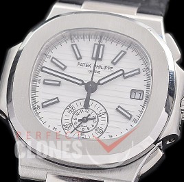 PP-5980-001L 3KF Nautilus 5980 Chronograph SS/LE White Asian Clone Calibre CH28-520 C