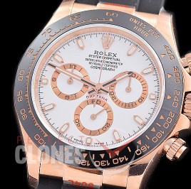0 0 0 0 0 0 RLDFR-4130-851RW QF V11 904L Steel Daytona 116515LN RG/CER/RU White Sticks 4130 Superclone - 72 Hours Power Reserve Movement / Extra Weighted 