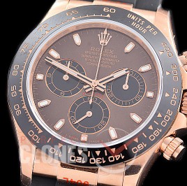 0 0 0 0 0 0 RLDFR-4130-856RW QF V11 904L Steel Daytona 116515LN RG/CER/RU Brown Sticks 4130 Superclone - 72 Hours Power Reserve Movement / Extra Weighted 