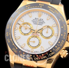 0 0 0 0 0 0 RLDF-4130-851RW QF V11 904L Steel Daytona 116518LN YG/CER/RU White Sticks 4130 Superclone - 72 Hours Power Reserve Movement / Extra Weighted 