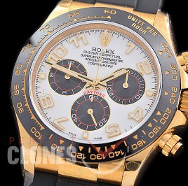 0 0 0 0 0 0 RLDF-4130-876RW QF V11 904L Steel Daytona 116518LN YG/CER/RU White Numeral 4130 Superclone - 72 Hours Power Reserve Movement / Extra Weighted 