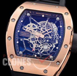 0 0 0 0 0 0 RM035-02-056A KVF RM035 Americas Toro Rose Gold Limited Edition CER/RU Skeleton Asian Clone Calibre RMUL-1 - 55 Hrs Power Reserve 